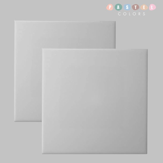Carreau Couleur Gris en acier pastel clair et souple (Solid Soft Light Pastel Steel Grey Color Ceramic Tile)