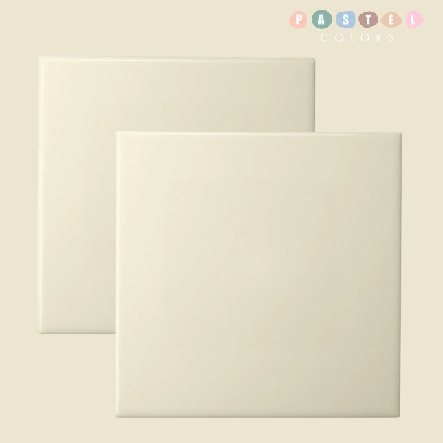 Carreau Couleur jaune pâle pâle crème Saumon clair (Light Salmon Soft Pale Butter Cream Yellow Color Ceramic Tile)