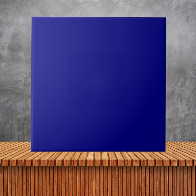 Carreau Couleur solide bleu marine moderne (Créateur téléchargé)