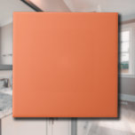 Carreau Couleur solide de la barrière de corail | Classiqu<br><div class="desc">Couleur solide de la barrière de corail | Classique | Élégant | tendance | Style | Cadeau</div>