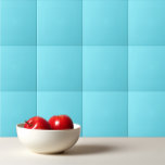 Carreau Couleur solide lumière électrique bleu aqua<br><div class="desc">Design bleu clair électrique couleur solide.</div>