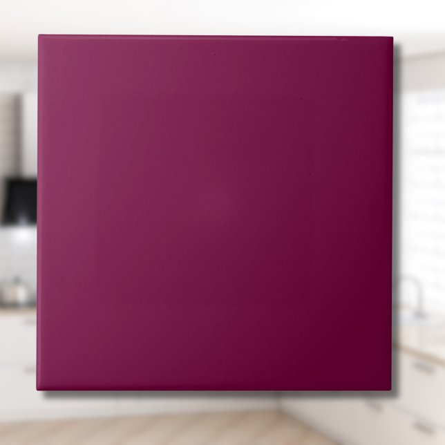 Carreau Couleur solide Merlot | Classique | Élégant (Créateur téléchargé)