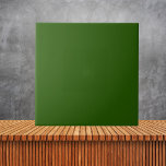 Carreau Couleur solide minimaliste classique verte #245501<br><div class="desc">Couleur solide minimaliste classique de Noël vert #245501</div>