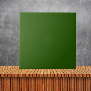 Carreau Couleur solide minimaliste classique verte #245501