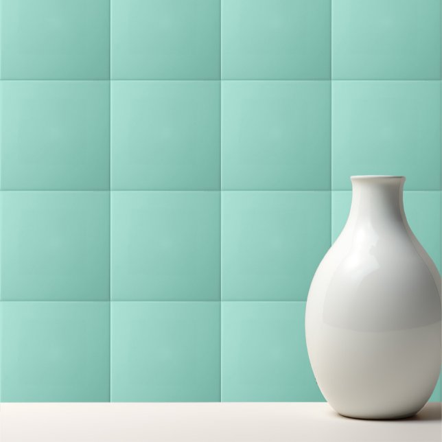 Carreau Couleur solide Plage Verre uni aqua vert menthe (Créateur téléchargé)