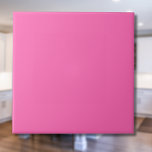 Carreau Couleur solide rose chaud néon | Classique | Éléga<br><div class="desc">Couleur solide rose chaud néon | Classique | Élégant | tendance | Style | Cadeau</div>