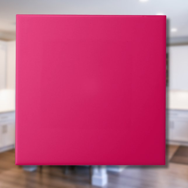 Carreau Couleur solide rose framboise | Classic Elegant (Créateur téléchargé)