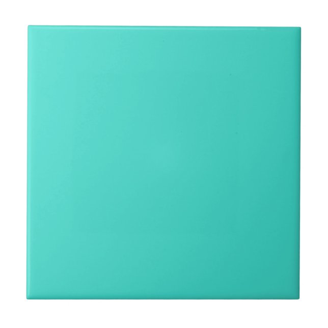 Carreau Couleur solide turquoise moderne | Sarcelle (Devant)