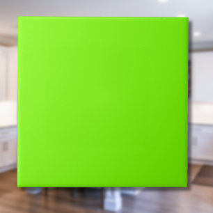 Carreau Couleur solide verte de l'herbe   Classique   Élég