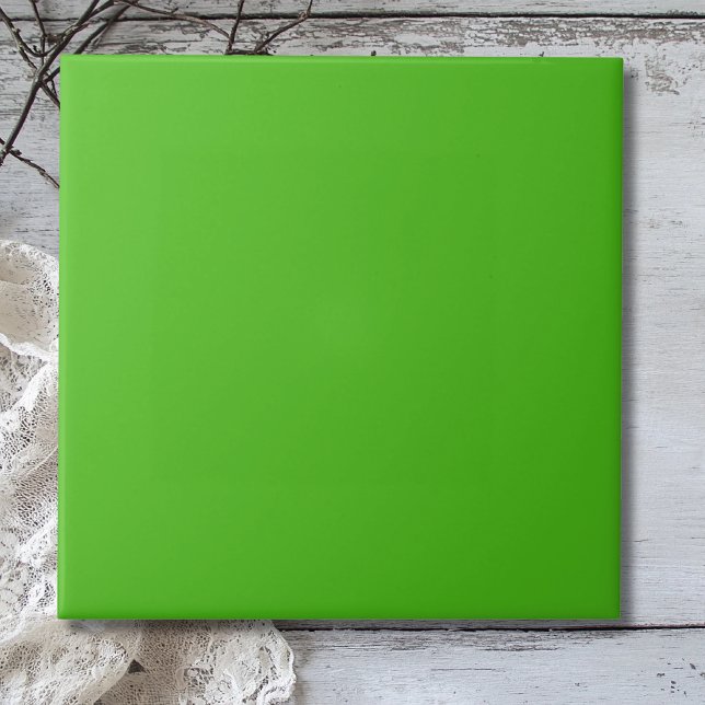 Carreau Couleur solide verte Kelly | Classique | Élégant (Créateur téléchargé)