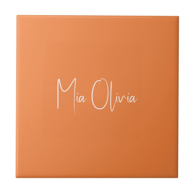 Carreau Couleur tendance - Tangerine fraîche Nom Carrelage (Devant)