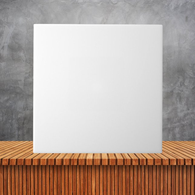 Carreau Couleur uni minimaliste blanche (Créateur téléchargé)