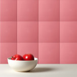 Carreau Couleur uni rose corail foncé rose<br><div class="desc">Design rose corail foncé couleur uni.</div>