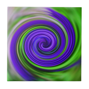 Carreau Couleur violet vert perlées Carrelage d'art Abstra