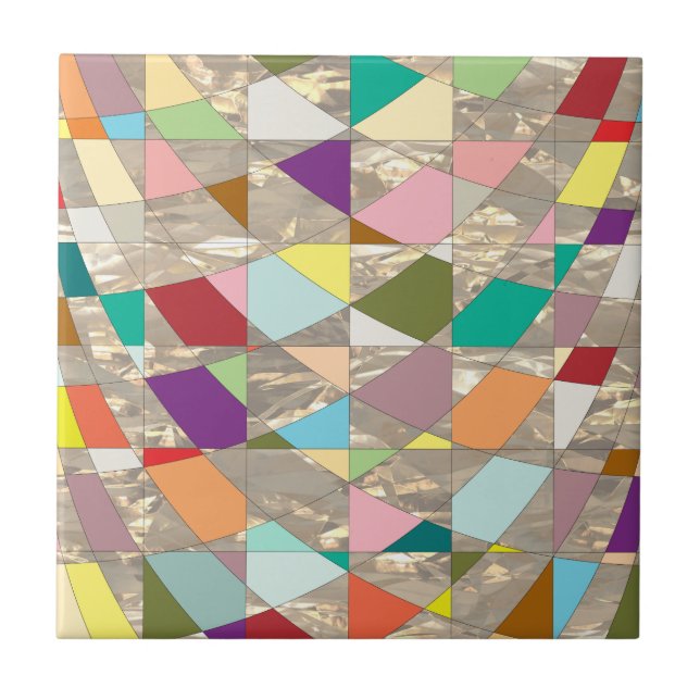 Carreau Couleurs Abstraites or (Devant)