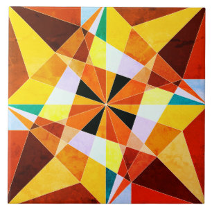 Carreau Couleurs Chaudes Formes Géométriques Angulaires Fr