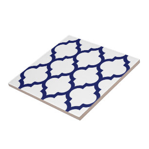 Carreau Couleurs DIY Motif Quatrefoil Marocain #5 Bleu LG