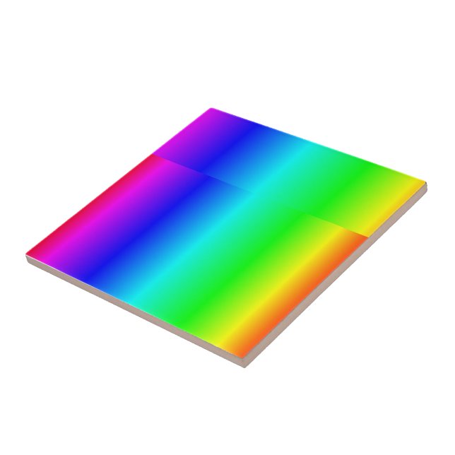 Carreau Couleurs fluo élégantes arc-en-ciel (Côté)