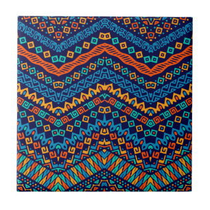 Carreau Couleurs funestes motifs d'origine africaine