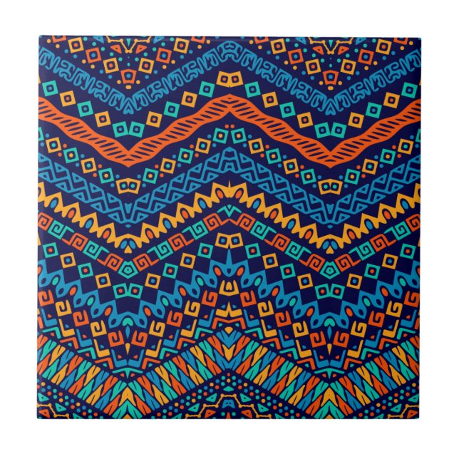 Carreau Couleurs funestes motifs d'origine africaine (Devant)
