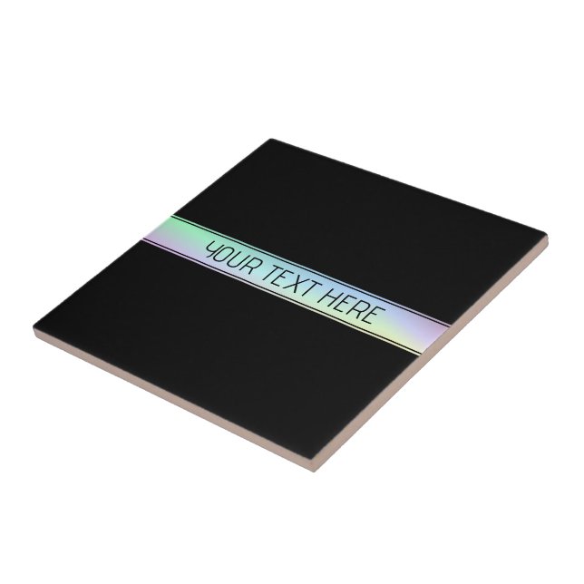 Carreau Couleurs Modernes Dégradées & Texte Modifiable (Côté)