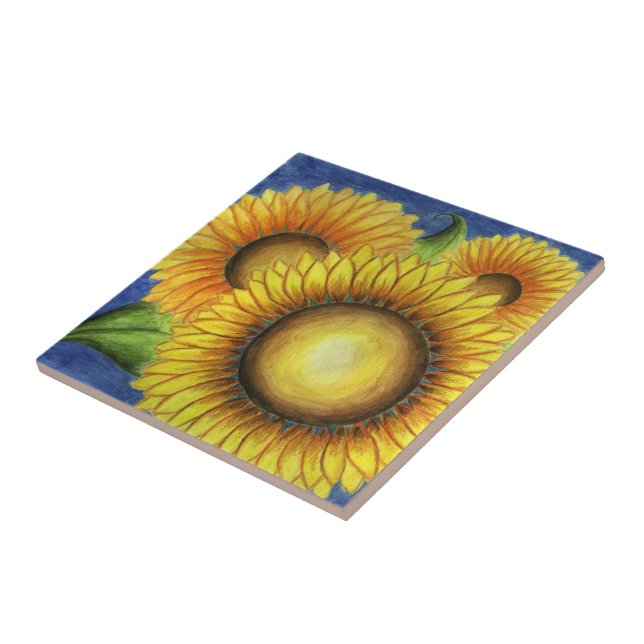 Carreau Country Sunflower Cuisine Trivet Carrelage Cadeau (Côté)