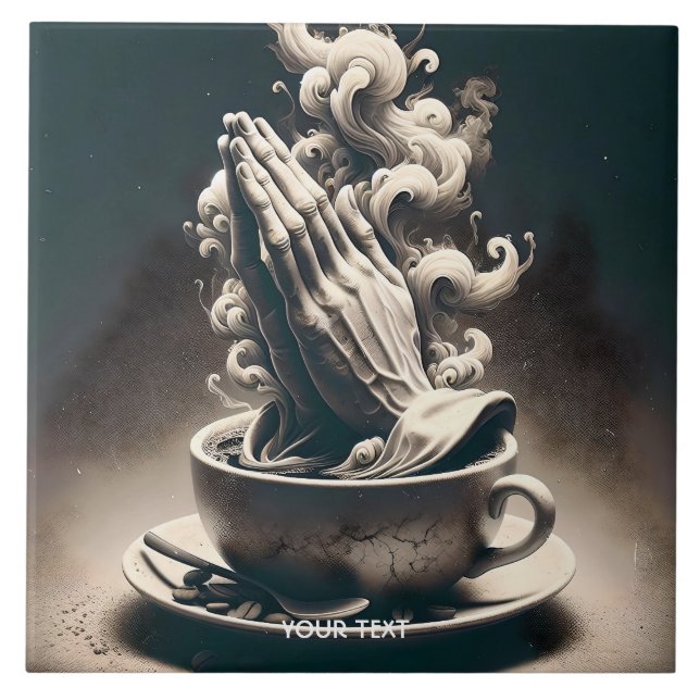 Carreau Coupe Imaginaire Mains Cute Coffee Cup (Devant)