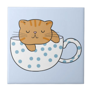 Carreau Coupe Kawaii de fée de chat