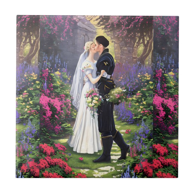 Carreau Couple dans le parc-56476 (Devant)