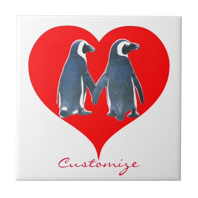 Carreau Couple de pingouin Inséparable Red Heart Thunder_C (Devant)