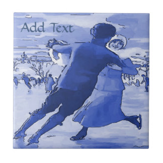 Carreau Couple Ice Ski Carrelage, Néerlandais Look, Person
