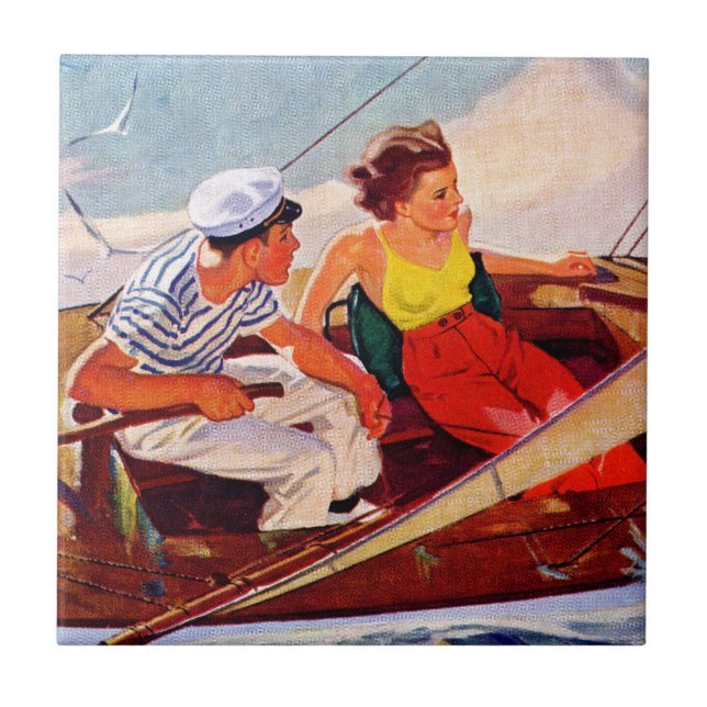 Carreau Couple Sailing par R.J. Cavaliere (Devant)