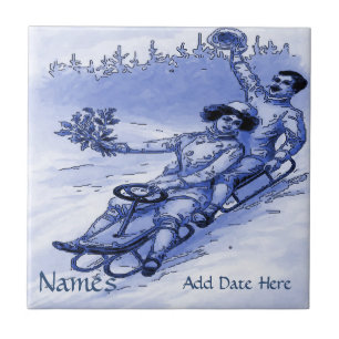 Carreau Couple Sleigh Tile, Néerlandais Look, Personnalise