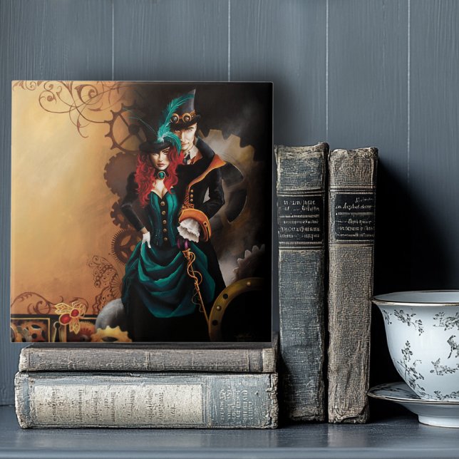 Carreau Couple victorien Steampunk (Créateur téléchargé)