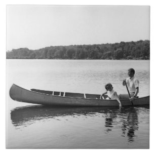 Carreau Couples dans un canoë