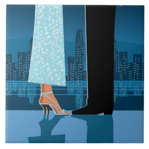 Carreau Couples romantiques dans la ville