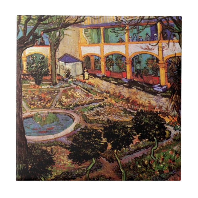 Carreau Cour de l'hôpital à Arles par Vincent van Gogh (Devant)