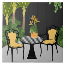 Cour du jardin tropical