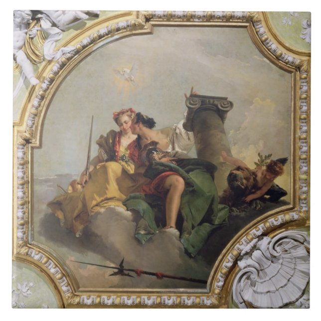 Carreau Courage et justice, du 'Sala Capitolare (Devant)