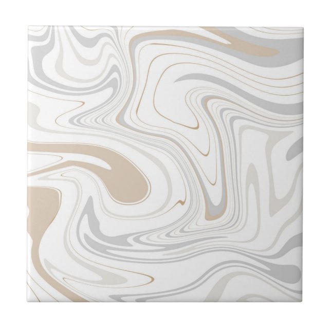 Carreau Courbes modernes design Marbre blanc gris beige 7- (Devant)