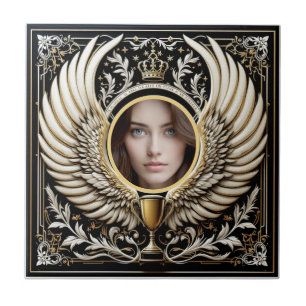 Carreau Couronne ailée opulente