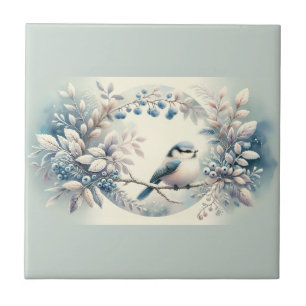 Carreau Couronne de baies de merlebleu d'hiver