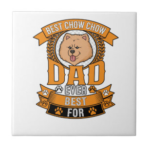 Carreau Couronne d'éternité de papa Chow Dog Empreintes de