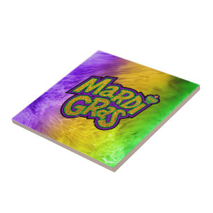 Carreau Couronne festive de SlipperyJoe thème Mardi Gras r
