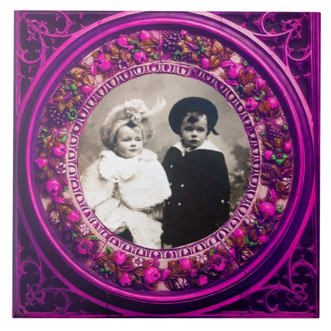 Carreau COURONNE FLEURALE PINK FRUITS RENAISSANCE FLORenti (Devant)