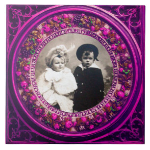 Carreau COURONNE FLEURIE PINK FRUITS RENAISSANCE FLORentin