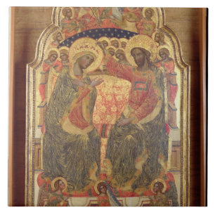 Carreau Couronnement de la Vierge, 1372