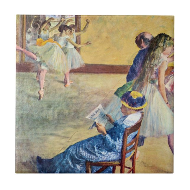 Carreau Cours de danse, salle de danse par Edgar Degas (Devant)