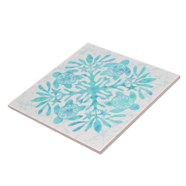 Carreau courte honu quilt hawaïen (Côté)