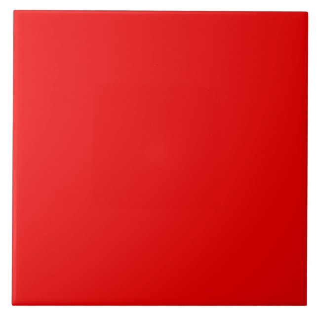 Carreau Coussin jeté de couleur rouge vif (Devant)